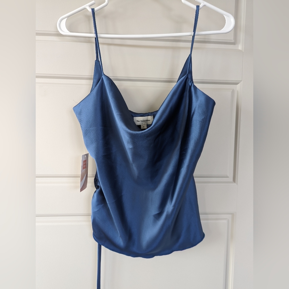 Blue Satin Camisole